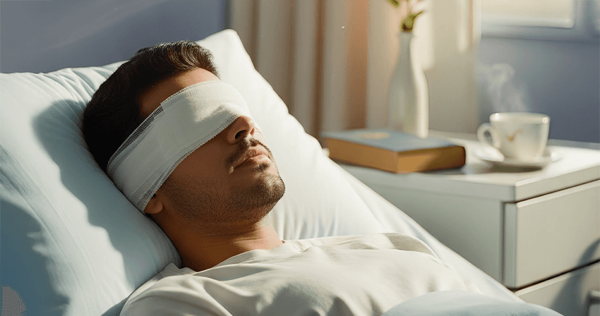 رب أسرة يعاني من ماء أبيض في العين وبحاجة لإجراء عملية