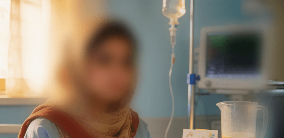 أرملة شابة تحتاج إلى عملية عاجلة لتثبيت القرنية